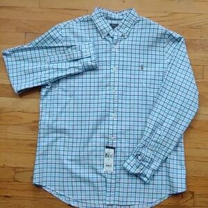 Polo Ralph Lauren Classic Fit Button-Down Shirt XL Pastel Plaid Check Cotton NEW